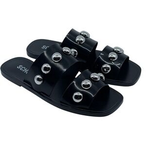 SCHUTZ STUDDED JELLY SANDALS